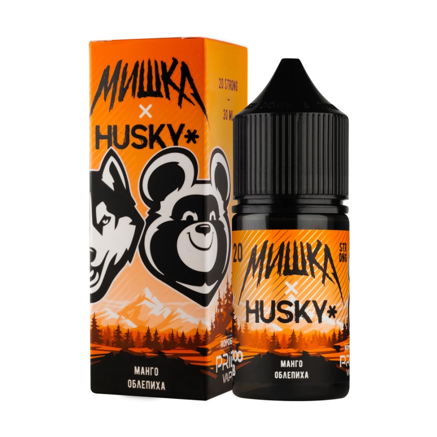 Жидкость МИШКА HUSKY Strong 20мг Манго-Облепиха 30 мл