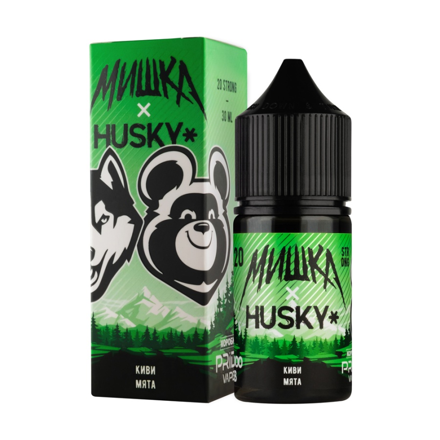 Жидкость МИШКА HUSKY Strong 20мг Киви-Мята 30 мл