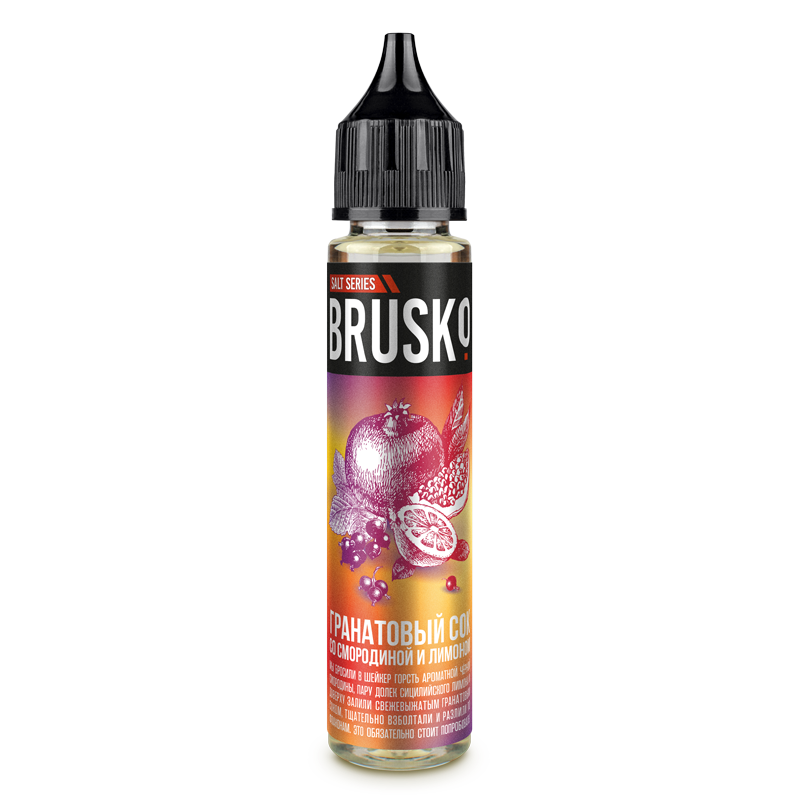 Жидкость Brusko Salt - 2, Гранатовый сок со смородиной и лимоном, 30 мл