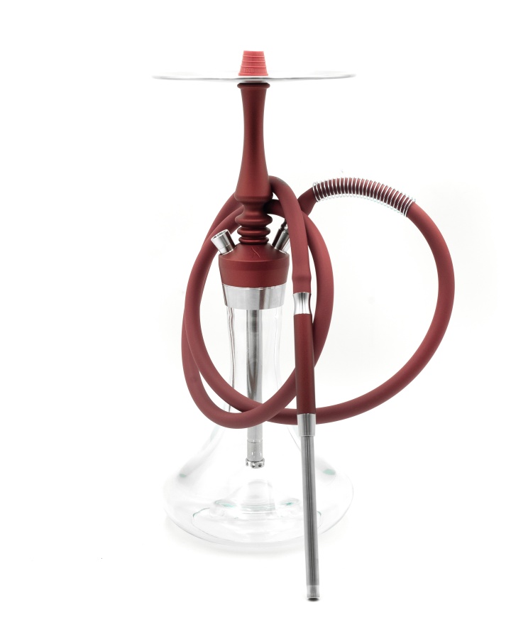 Кальян Hoob Mars Pro Mini Wine red x Steel  | Колба Hoob Prima Pro