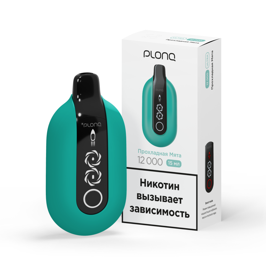 Plonq ULTRA (до 12 000 затяжек) вкус Прохладная Мята