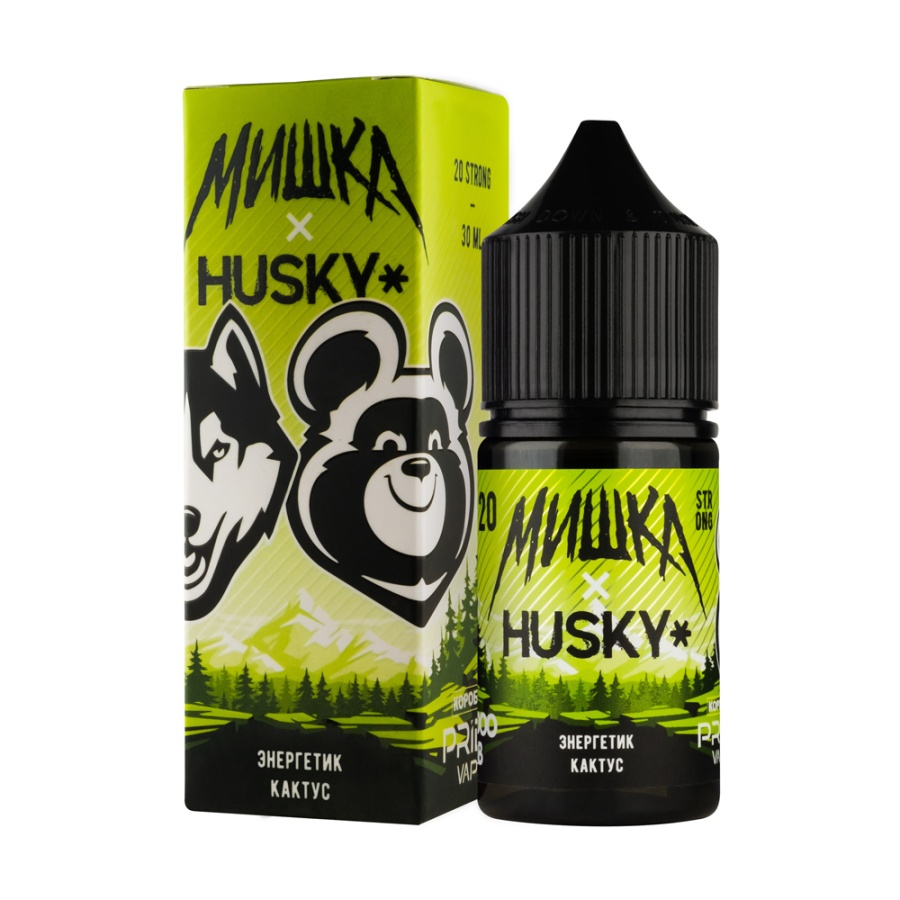 Жидкость МИШКА HUSKY Strong 20мг Энергетик-Кактус 30 мл