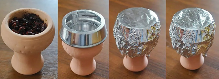 Кальян с фольгой
