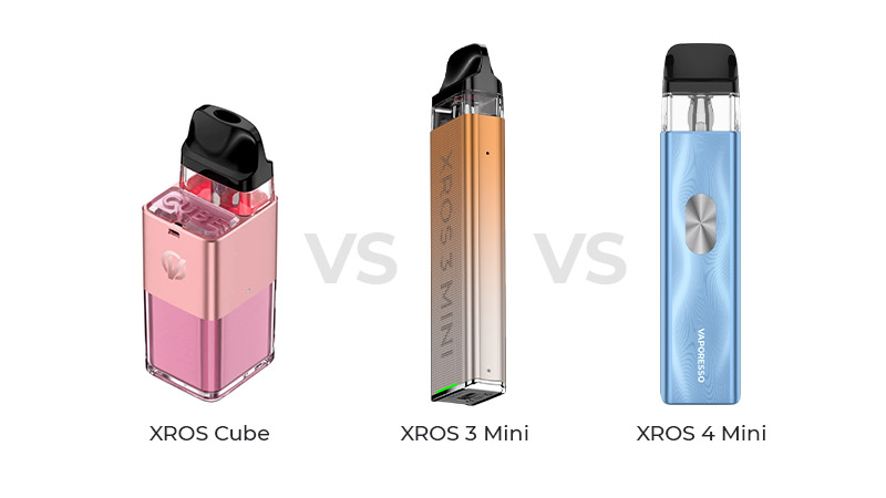 сравнение XROS Cube vs XROS 4 MIN и XROS Cube vs XROS 3 MINI