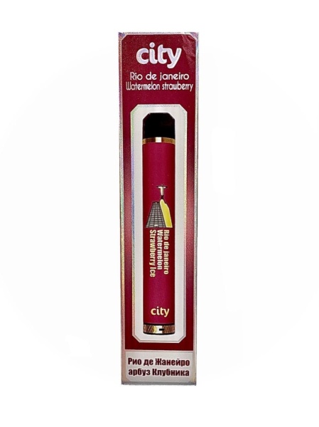 City Highway 0MG 1600 затяжек Salt 0% Рио де Жанейро - Арбуз клубника