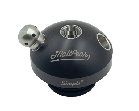 Кальян MattPear Simple M Black (Шахта Прямая, без колбы)
