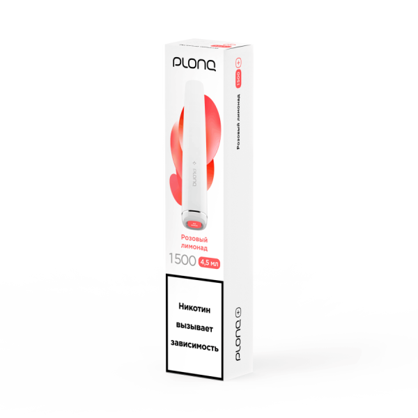Plonq PLUS (до 1500 затяжек) вкус Розовый Лимонад