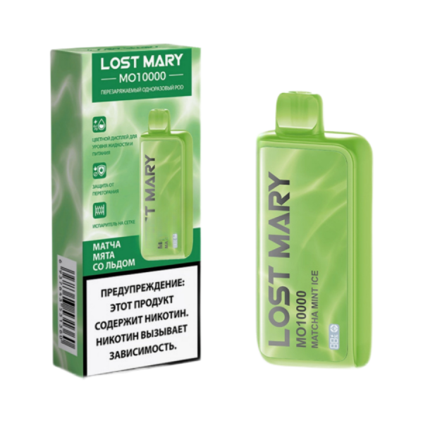 Lost Mary МО10000 Matcha Mint Ice (Матча Мятный лед) МТ