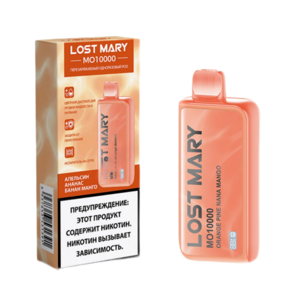 Lost Mary МО10000 Orange Pine Nana Mango (Апельсин ананас банан манго) МТ