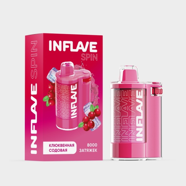 INFLAVE SPIN 8000 Клюквенная содовая, 2%