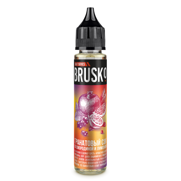 Жидкость Brusko Salt - 2, Гранатовый сок со смородиной и лимоном, 30 мл