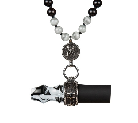 Мундштук Индивидуальный/персональный Japona Samurai Beads White